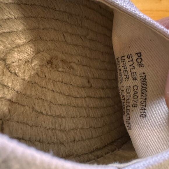 J. Crew Cap Toe Slingback Espadrilles in Canvas Made in Spain White Black Size 7 - Picture 8 of 9